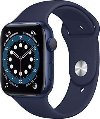 Apple Watch Series 6 44mm (Cellular) - Blue Aluminum Case w/ Navy Sport  Band - Grade A