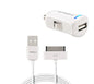 Rush USB Car Power Adapter +30 Pin to USB Cable (MFI Certified)