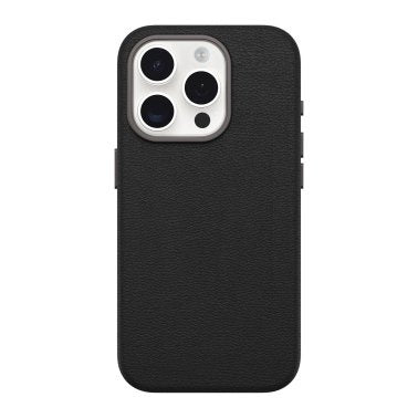 Otterbox iPhone 15 Pro Symmetry Cactus Leather w/ Magsafe - Black Noir Ash