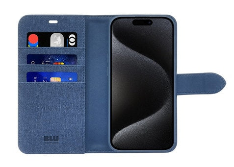 Blu Element iPhone 16 Folio 2 in 1 W/MagSafe Case- Lazuli Blue