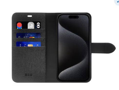 Blu Element iPhone 16 Plus Folio 2 in 1 Case - Black