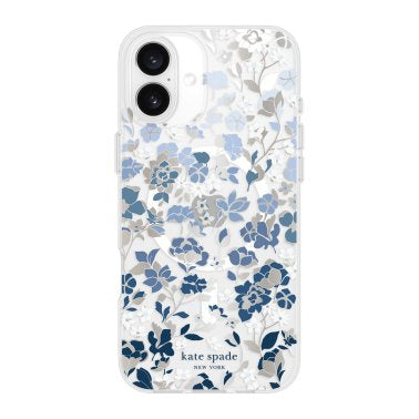 KATE SPADE iPhone 16 Plus Protective Prints W/MagSafe Case - Flowerbed Blue