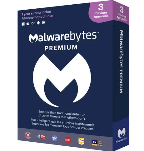 Malwarebytes Premium 1-User 1-Year tech trifold BIL PC/Mac/Android/Chrome