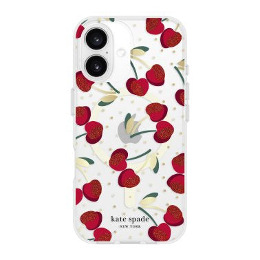 KATE SPADE iPhone 16 Protective Prints W/MagSafe Case - Cherry Dot