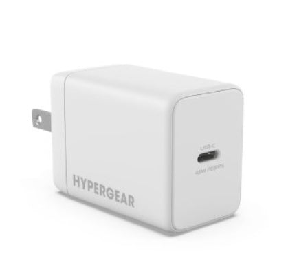 Hypergear 45W PD SpeedBoost Single Port USB-C wall Charger - White