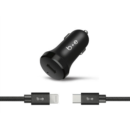 Blu Element Car Charger 20W USB-C to Lightning 4ft - Black