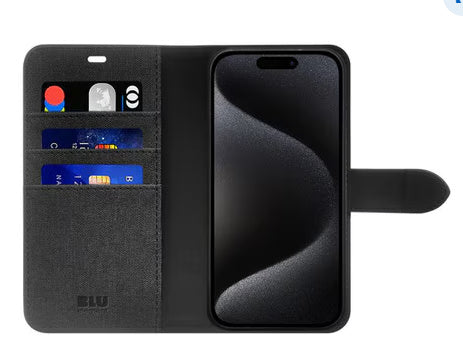 Blu Element iPhone 16 Folio 2 in 1 Case - Black