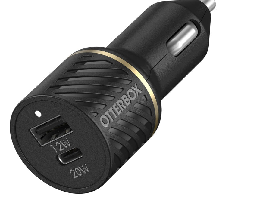 Otterbox Dual USB-C 30W Premium Fast Car Charger - Black