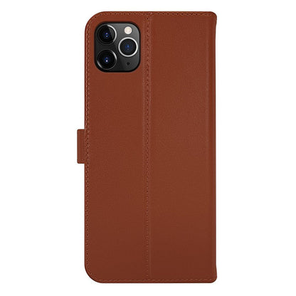 Valenta iPhone 12/12 Pro Book Case Leather Gel Skin - Brown