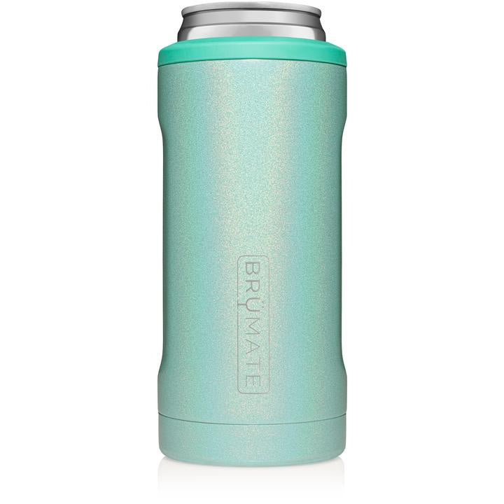 BruMate Hopsulator Slim (12oz slim cans) - Glitter Aqua