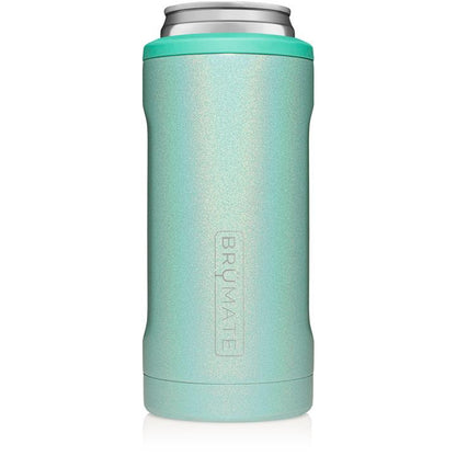 BruMate Hopsulator Slim (12oz slim cans) - Glitter Aqua