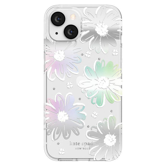 Kate Spade iPhone 13 Protective Hardshell Case - Daisy Iridescent