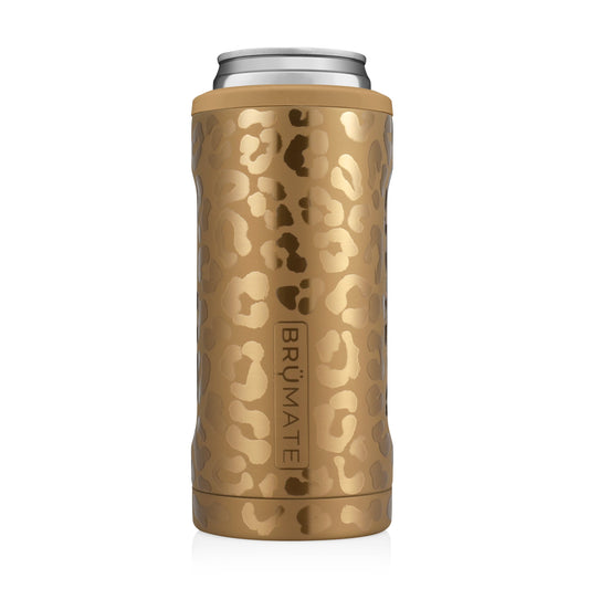 BruMate Hopsulator Slim (12oz slim cans) - Gold Leopard