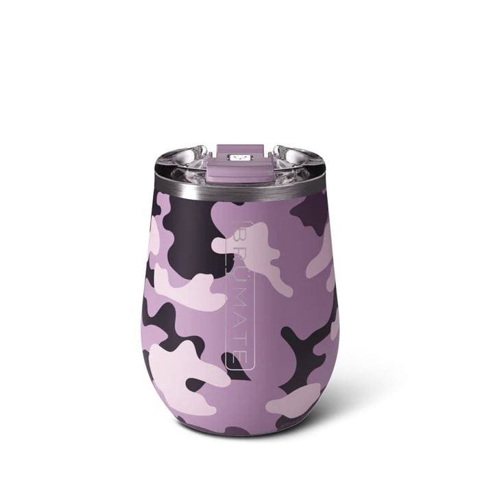 BruMate Uncork'd XL MUV 14oz Wine Tumbler - Mauve Camo