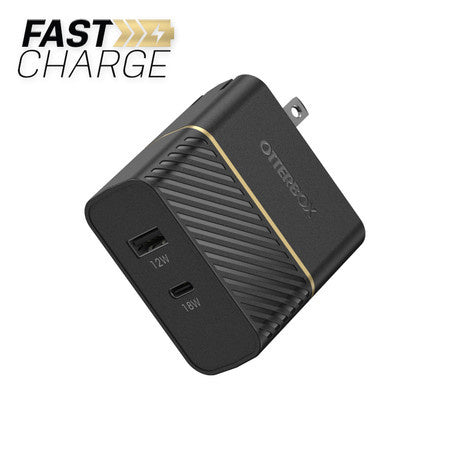 OtterBox 30W Dual USB PD Wall Charger USB-C 30W USB-C - Black