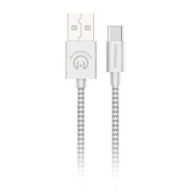 HyperGear 10 ft. USB-A to USB-C Braided Charge and Sync Cable - White