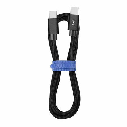 Blu Element - Braided Charge/Sync USB-C to USB-C Cable 10ft - Black