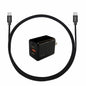 Blu Element Wall Charger USB-C & USB-A PD 20W w/ USB-C Cable 4ft - Black