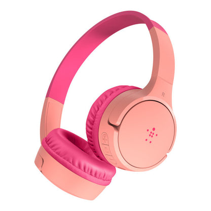 Belkin - SOUNDFORM Mini On-Ear Wireless Headphones Pink with MIcro-USB Cable