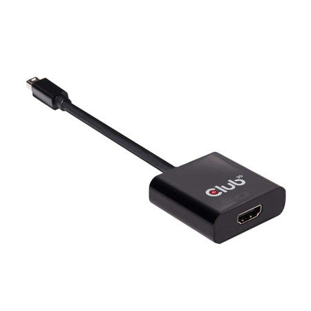 Club3D Mini DisplayPort 1.2 Male to HDMI 2.0 Female 4K 60HZ UHD/3D Active Adapter - Black